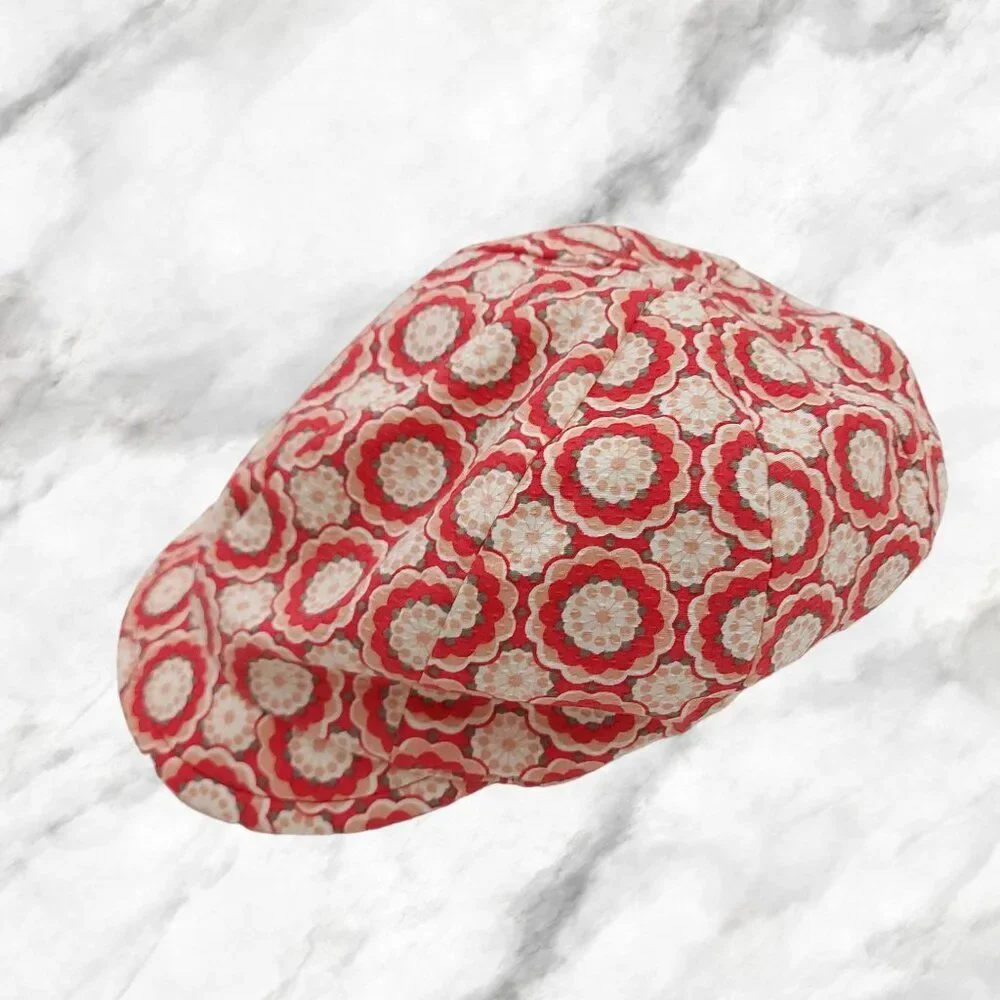 Kindercaps Hat Cap Girls One Size Red Beige Floral Bow Outdoor Travel Summer